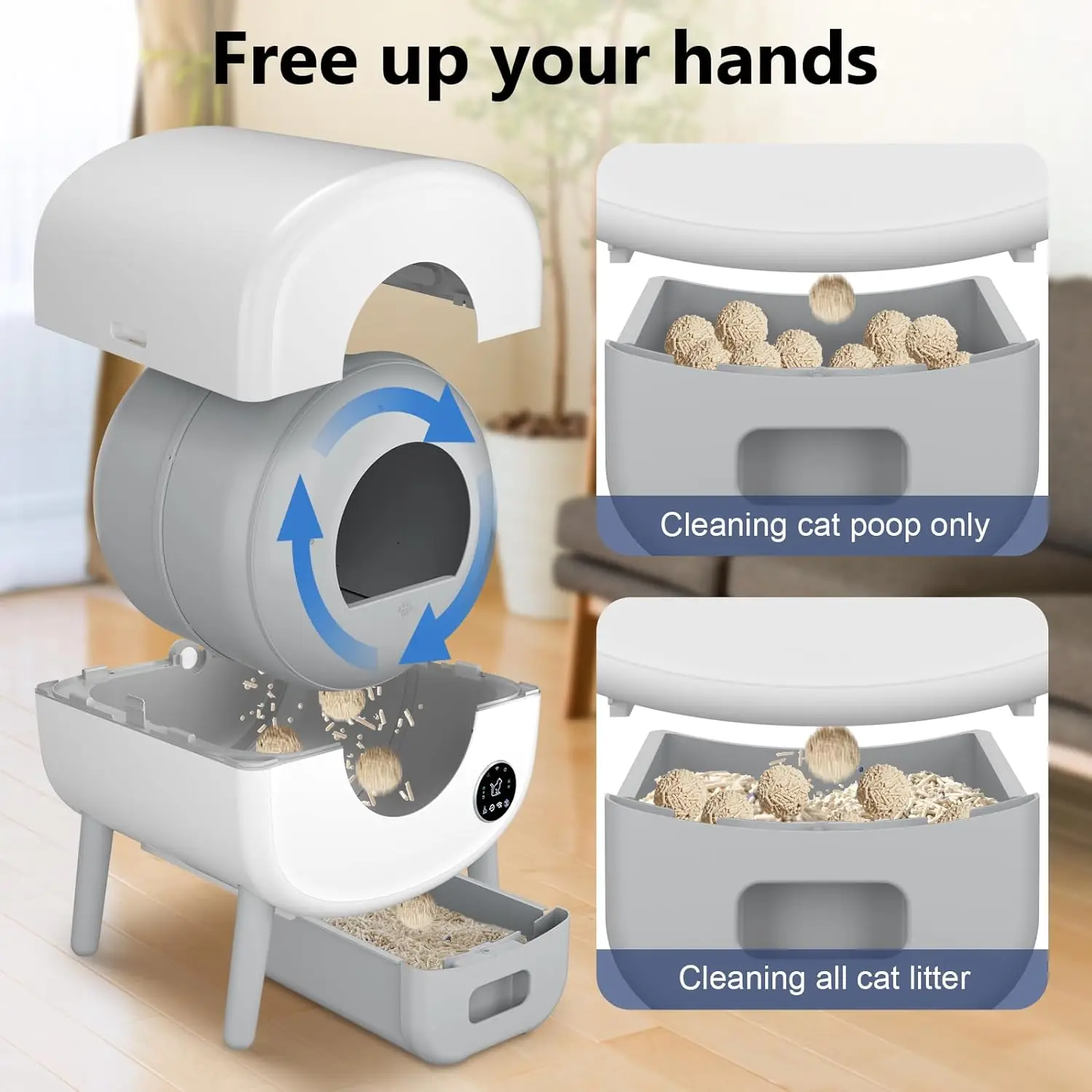 Automatic Cat Litter Box App Control Closed Cat Litter Box Extra Large Sandbox Self-cleaning Cat Litter Box Pet Supplies Toilet