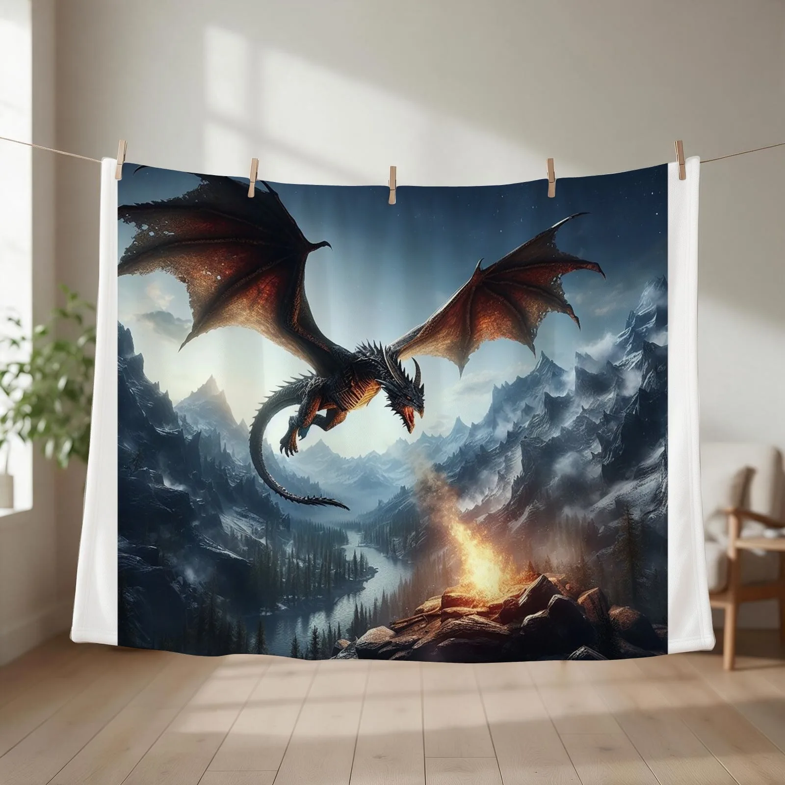 Unlock the Ultimate Dragon Fire Models with Skyrim: A Comprehensive Guide to Epic Fantasy Gaming Throw Blanket