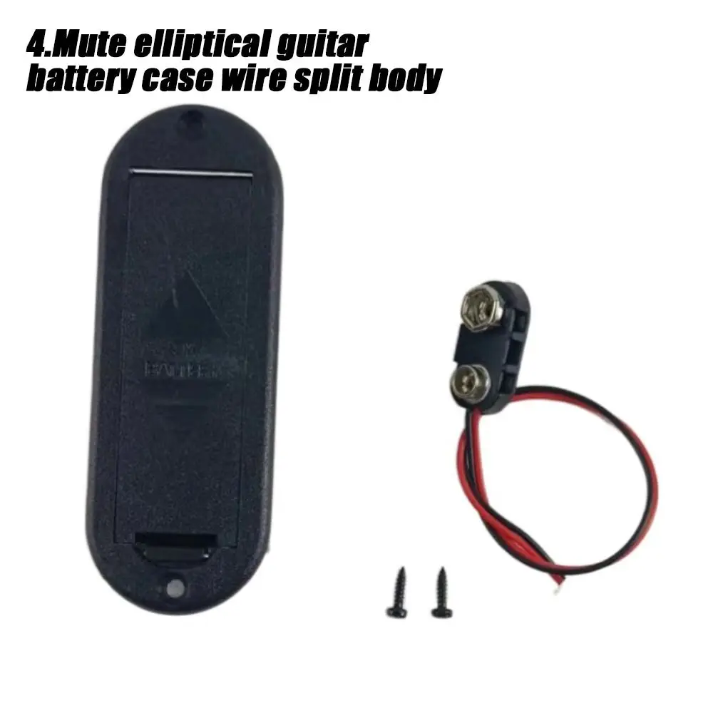 Cable Contacts Active Bass 2 Pin Plug Guitar Pickup Pickup Battery Case Battery Holder 9V Battery Boxes