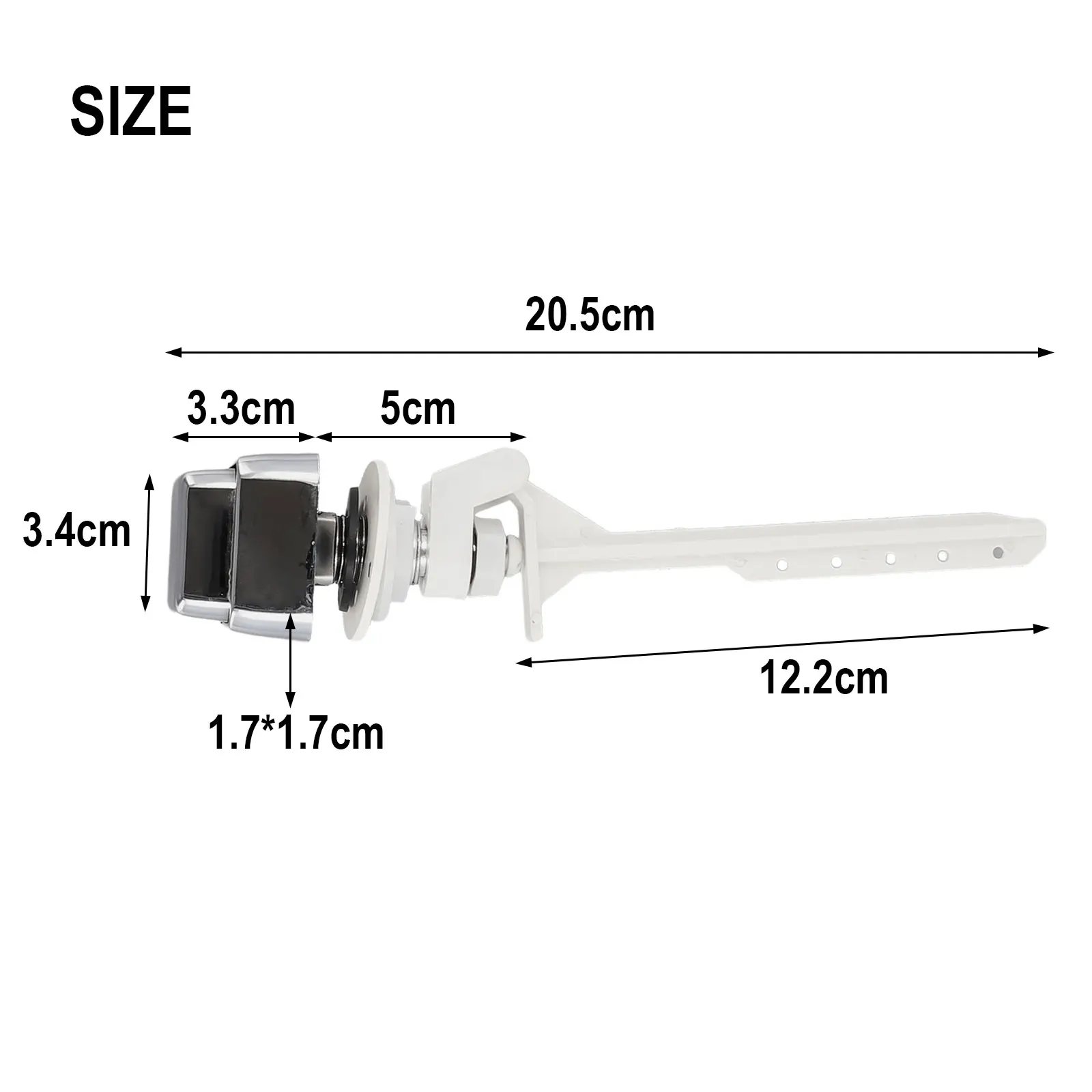 Bathroom Supplies Silver White Trip Lever Side Mount Toilet Parts Accessories Plastic Replacement Spare Bathroom