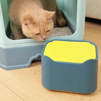 2024 고양이 배설물 쓰레기통, 완전 밀폐형 분리형 고양이 쓰레기 처리통, 특수 쓰레기통, 배설물 소모품