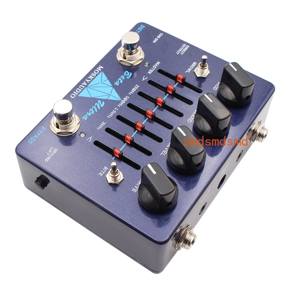 mosky Beta Ultra Bass Preampliﬁer Preamp/ Distortion/6 Band EQ Effect Pedal for Electric Bass