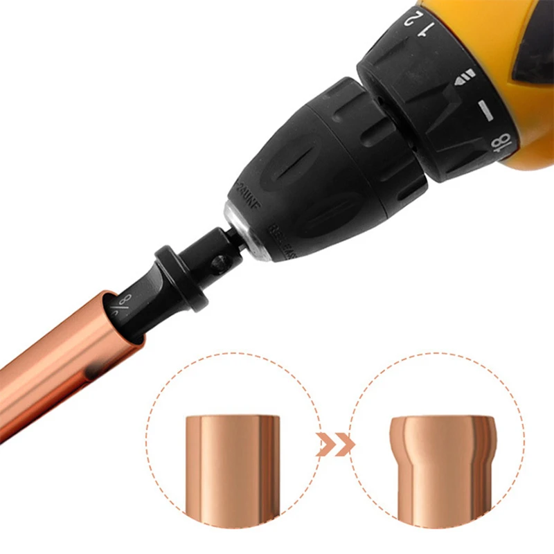 Copper Pipe Drill Bits Flaring Hex Handle Practical Tube Expander Set Accurate Rotary Tool Durable Swaging Air Conditioner