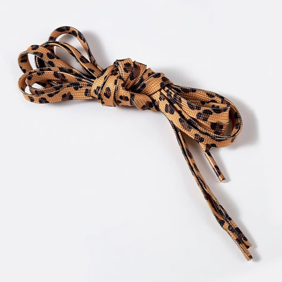 رقيقة شقة ليوبارد البقرة طباعة التمويه أربطة الأحذية Shoestring 1 P 47 Ih