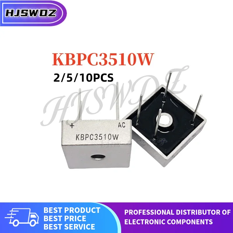 2-10PCS KBPC3510W KBPC3510 35A 1000V 4Pin Bridge Rectifier Diode Bridge Rectifier High Frequency Fast Shipping