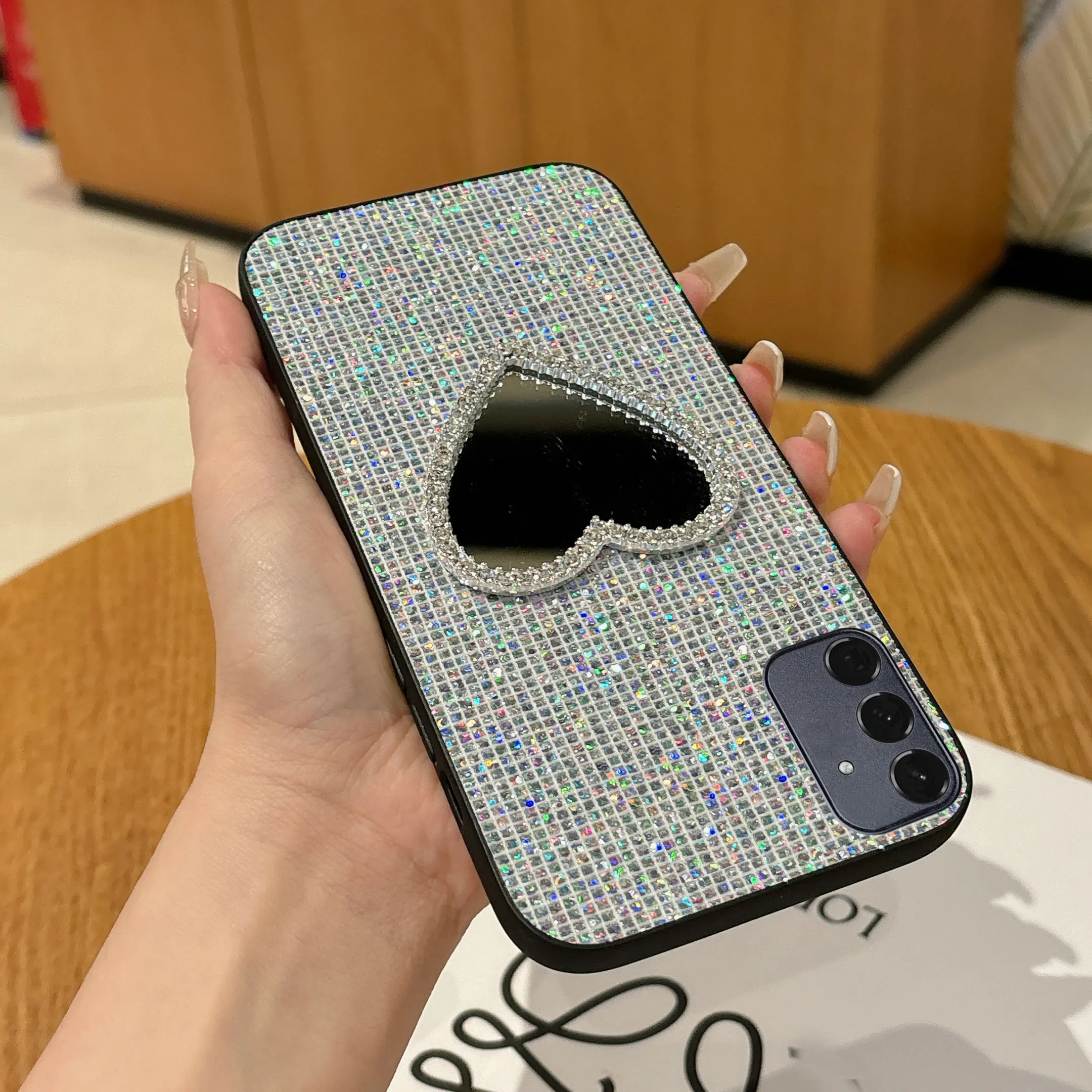 Luxe Bling Spiegel Glitter Pailletten Rooster Zachte Hoes voor Samsung Galaxy A14 A15 A16 A37 A55 S26 S25 S24 S23 Plus FE Ultra Cover