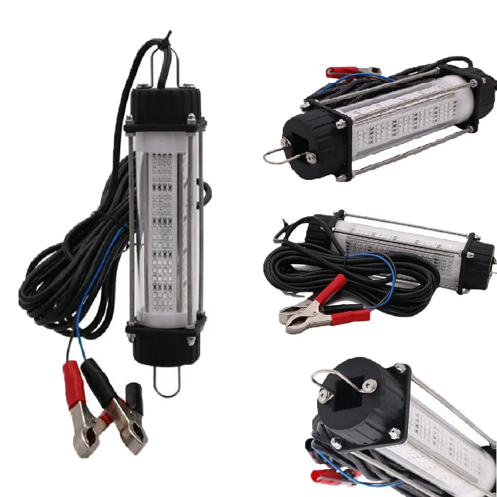 DC12V 120W LED Bait Submersible Fishing Waterproof High-Power Fish Underwater White Lure Light Night Fishing Finder