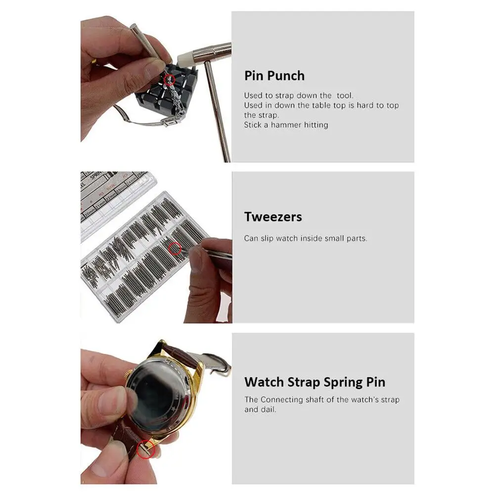 147pcs Watch Repair Kit Watch Link Removal Tool Watch Tool Kit Professional Watch Repair Tools With Carrying Bag Hand Tool