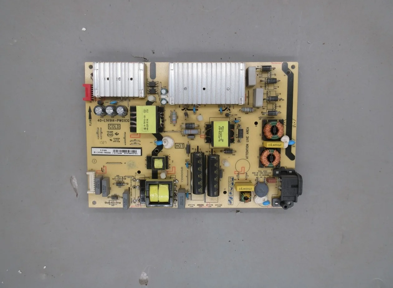 

Disassemble for TCL b55a858u power board 40-l141h4-pwg1cg 08-l141ha2-pw220aa