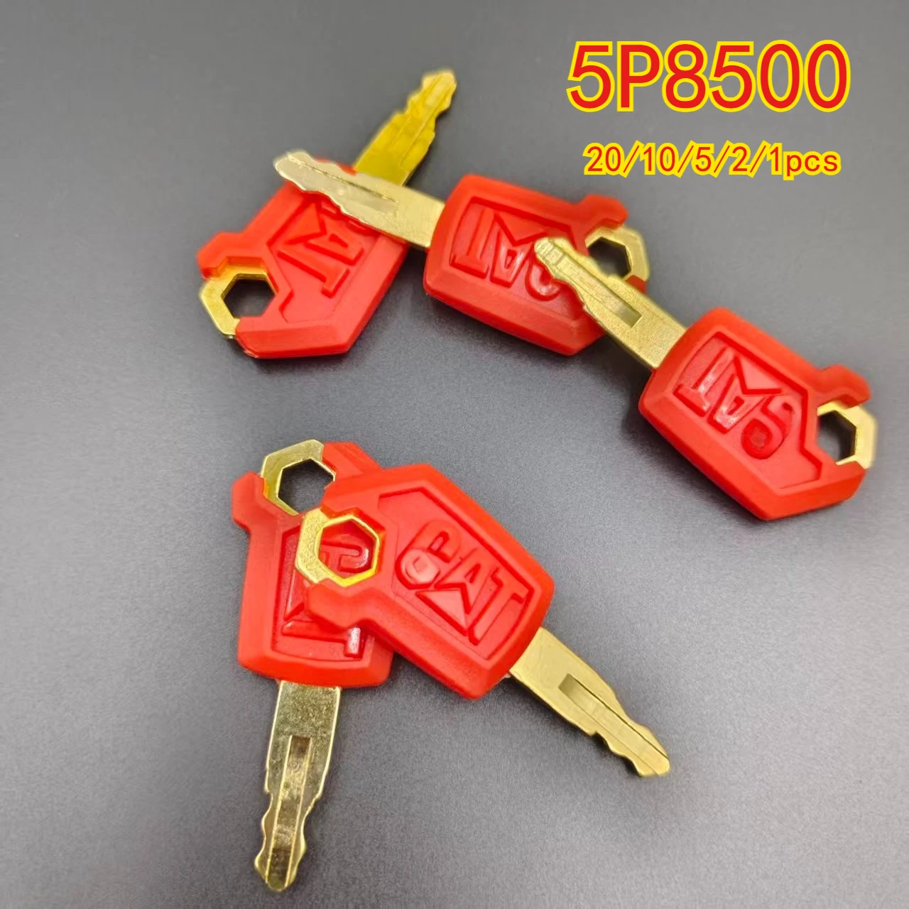 

20/10/5/2/1 шт. 5P8500 новые ключи зажигания для экскаватора CATE305.5 307 313 320D2GCE2 красный запасной ключ