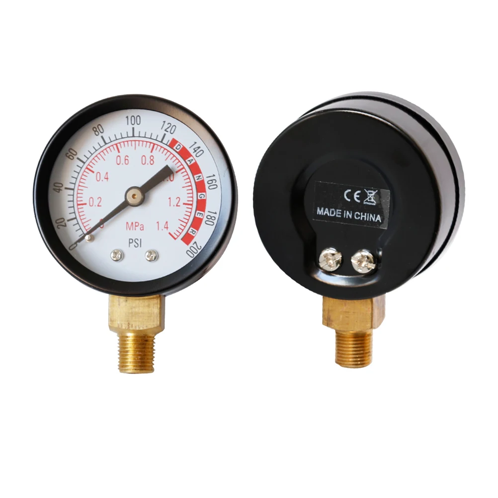 

Pressure Gauge Convenient to Carry BAR Air Measure Gas Compressed NPT Easy Readings