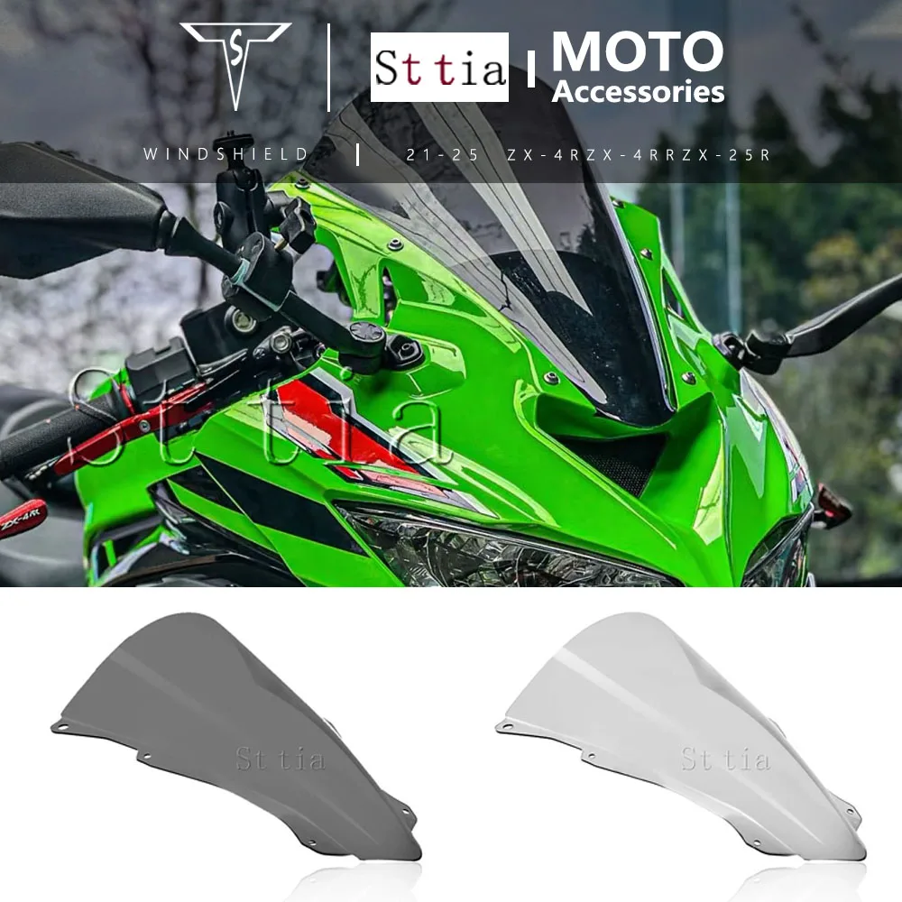 For Kawasaki Ninja ZX-25R 2021-2024 ZX-4RR ZX4RR ZX-4R ZX4R 2023 2024 2025 Motorcycle Heightening Raised Windshield WindScreen