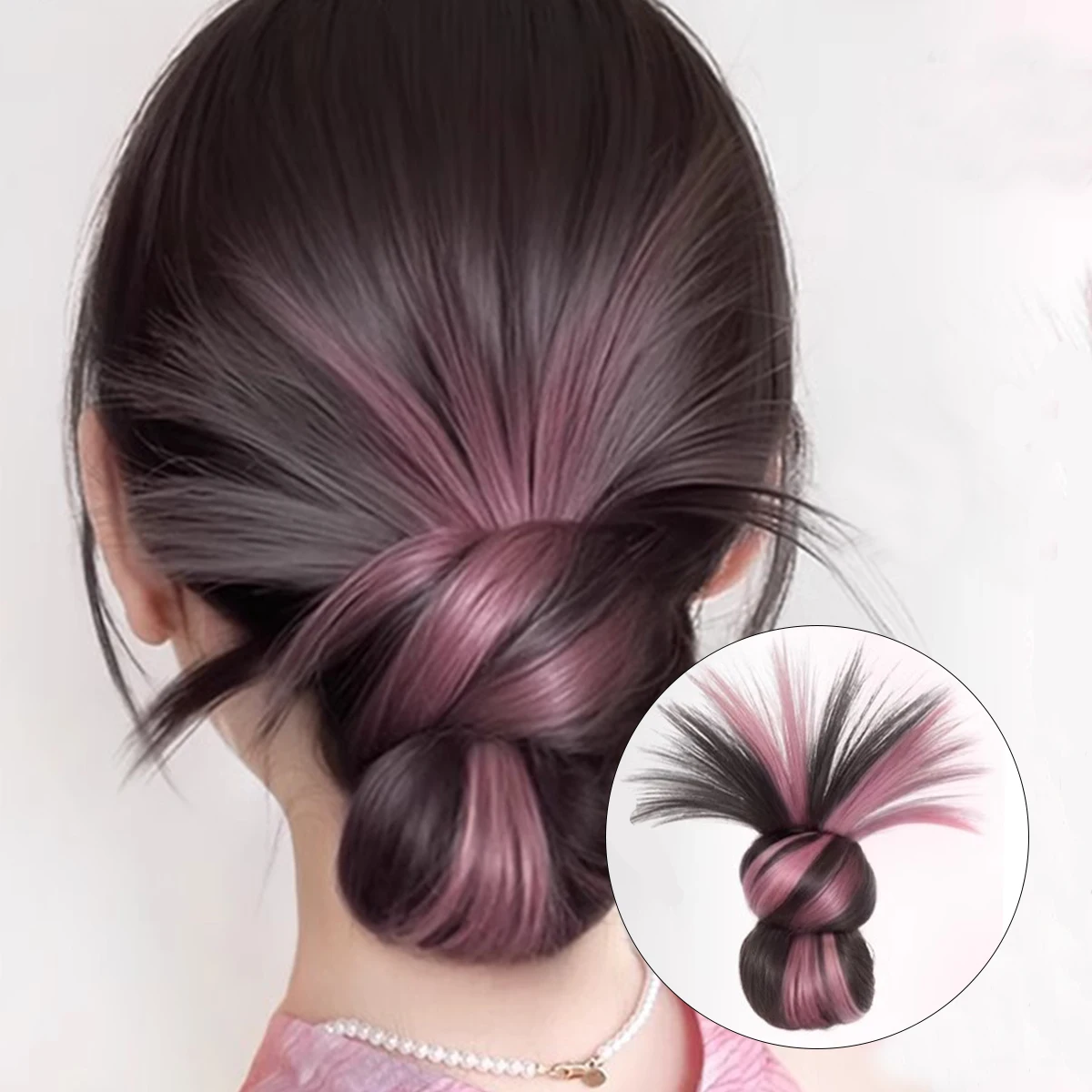

Синтетическая заколка для мелирования, пучок для волос, парик, женский хвост, заколка для волос, пучок, аксессуары для волос, элегантная форма
