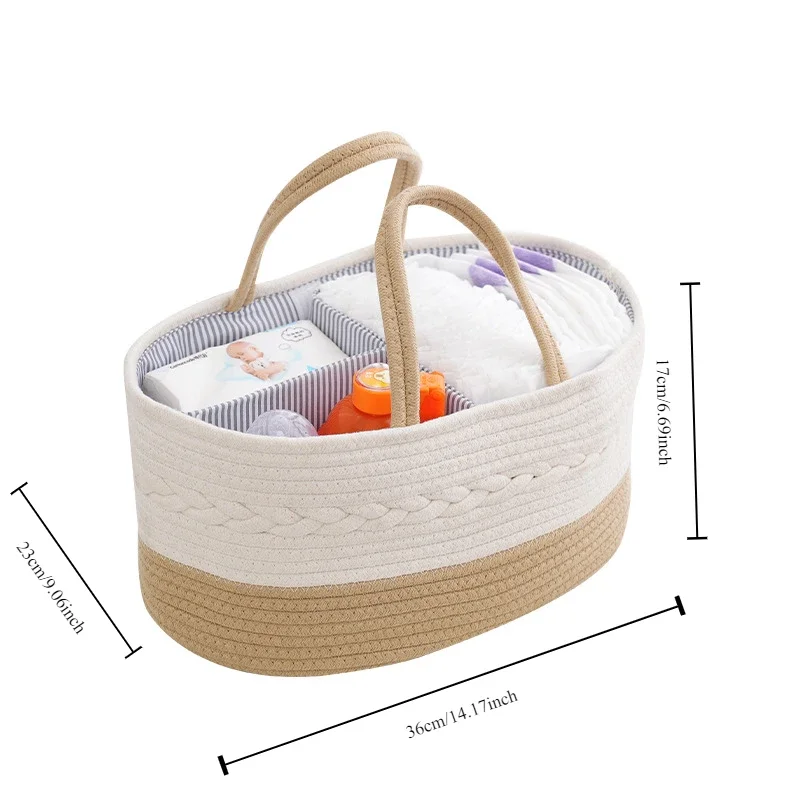 Portable Baby Products Storage Basket Separated Partition Format Bottle Diapers Maternal and Child Utensils Home Storage Basket