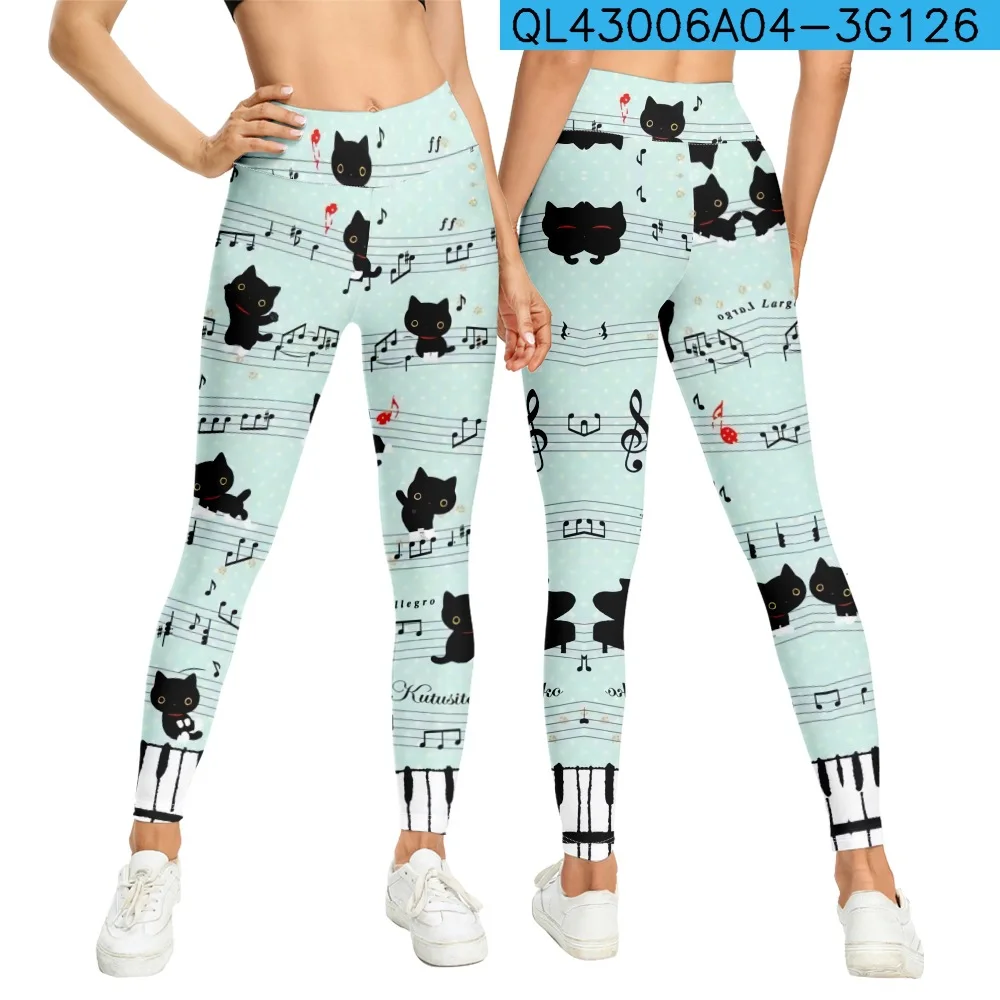 Modello d\'amore colorato nuovi pantaloni femminili a vita alta Leggings stampati in 3D Leggings elastici attillati sottili per le donne