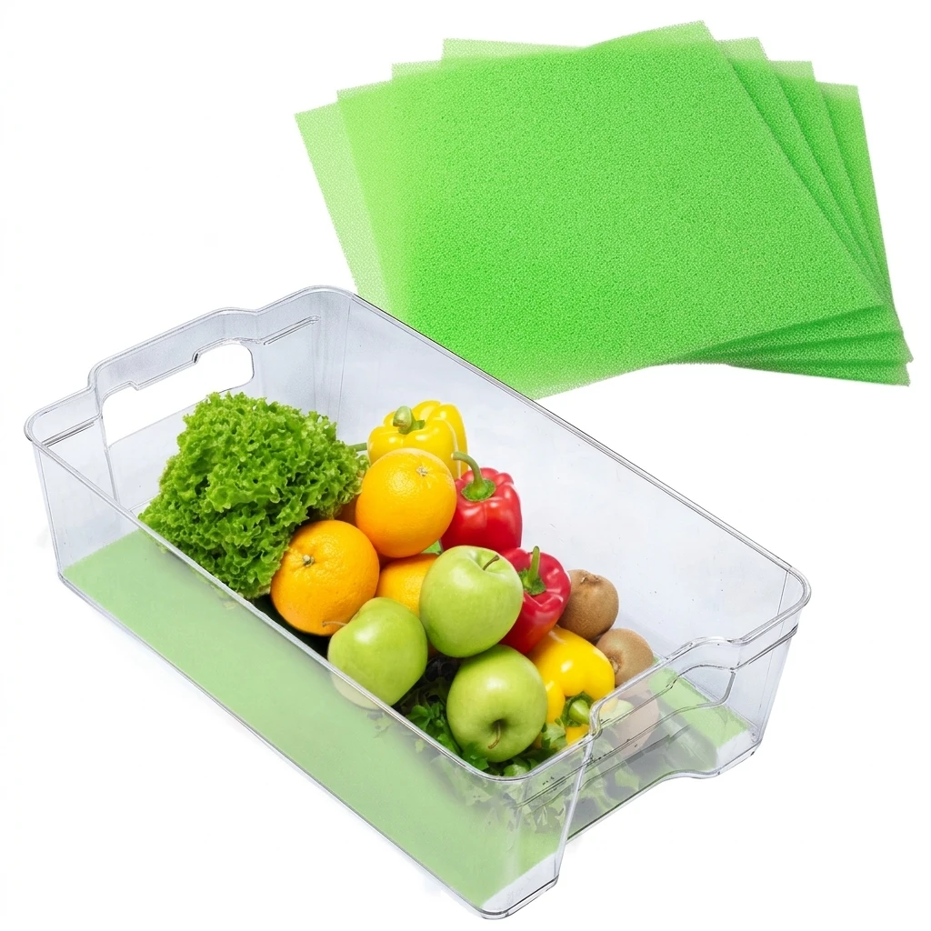 Reusable Fruit Veggie Life Extender Liner for Fridge Refrigerator Drawers Produce Prevents Spoilage Fridge Shelf Mats Shelf Line