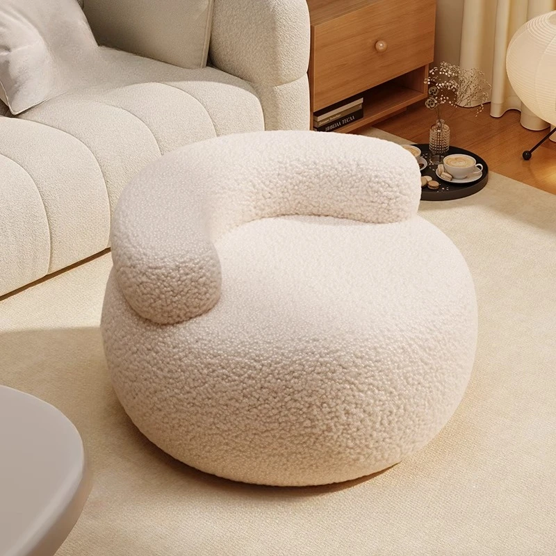 

Nordic Design Foot Stool Household Decorative Low Wheel Makeup Chair Portable Puff Storage Sofa Footrest Living Room Furniture