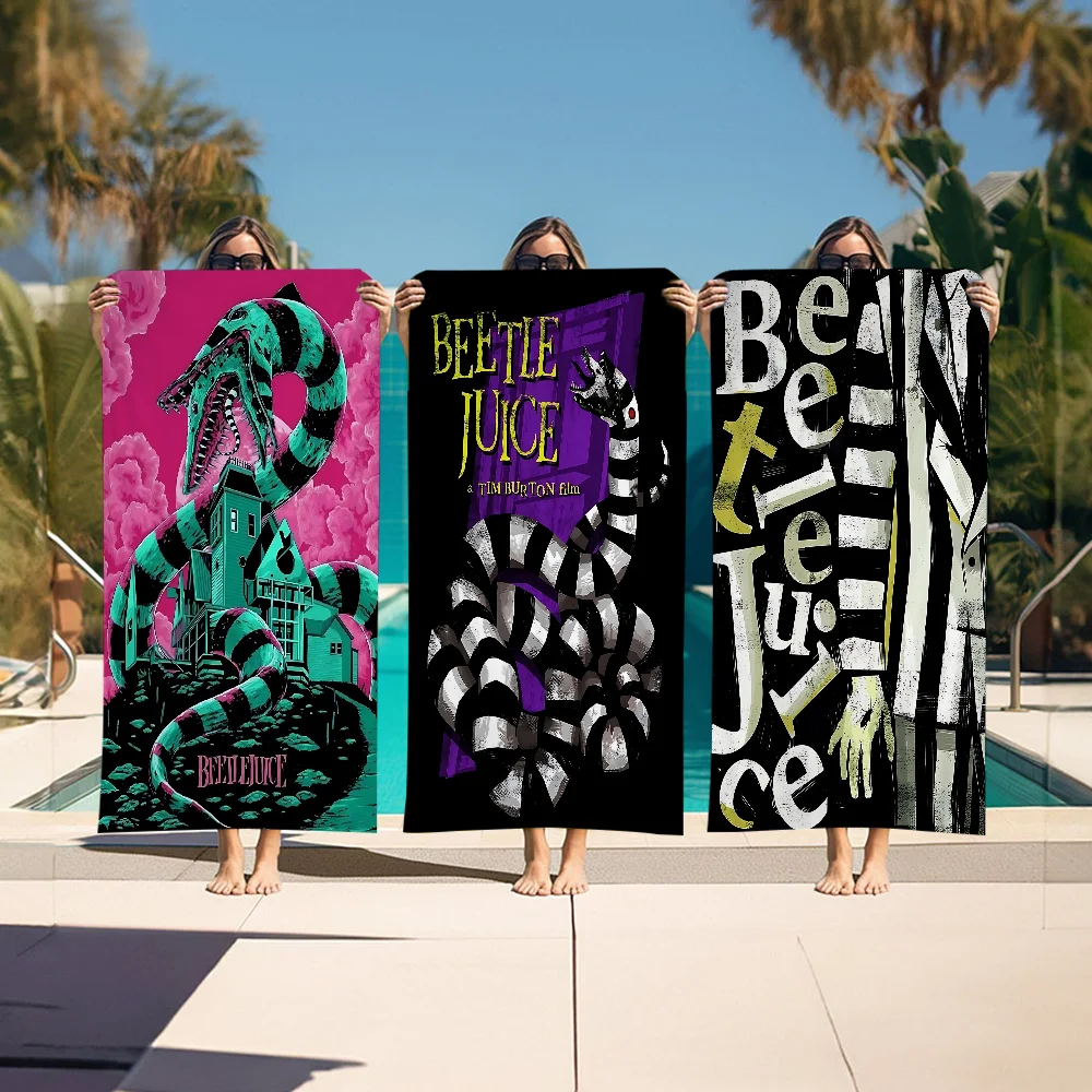 Tim Button B-Beetlejuice Microfiber Blanket Quick Drying Beach Towels Oversized Printing Super Absorbent Pool Towel Blanket