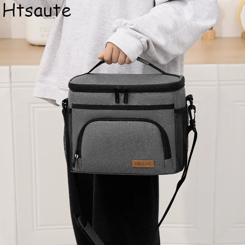 

Outdoor Picnic Bag Thermal Insulated Lunch Box Tote Cooler Handbag Waterproof Backpack Bento Pouch School Food Storage Bags
