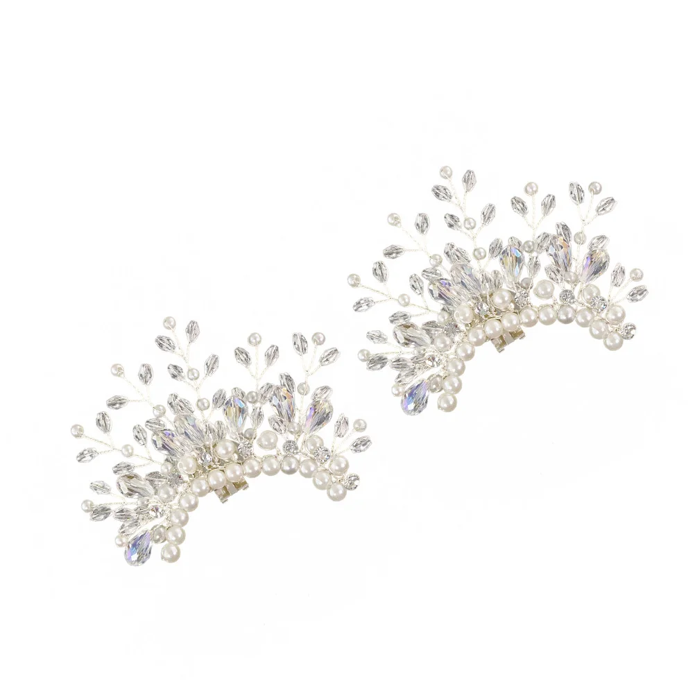 

2Pcs Shoe Clips Decorative Pearl Crystal Bridal Shoe Buckles Wedding Shoes Charms Party Accessories Bridal Shoes Clips