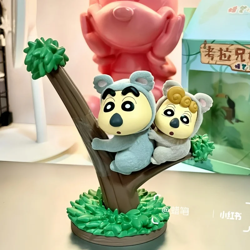 52toys Crayon Shin-Chan Limited Edition- Koala Brother And Sister Series Anime Action Figure Guess Bag Ornament Figurines Home