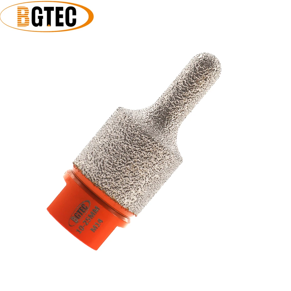 BGTEC 1pc M14 Dia10-25mm Diamond Milling Finger Bits Grinding Edge Enlaring Hole Shaping Ceramic Tile Marble Angle Grinder Tools