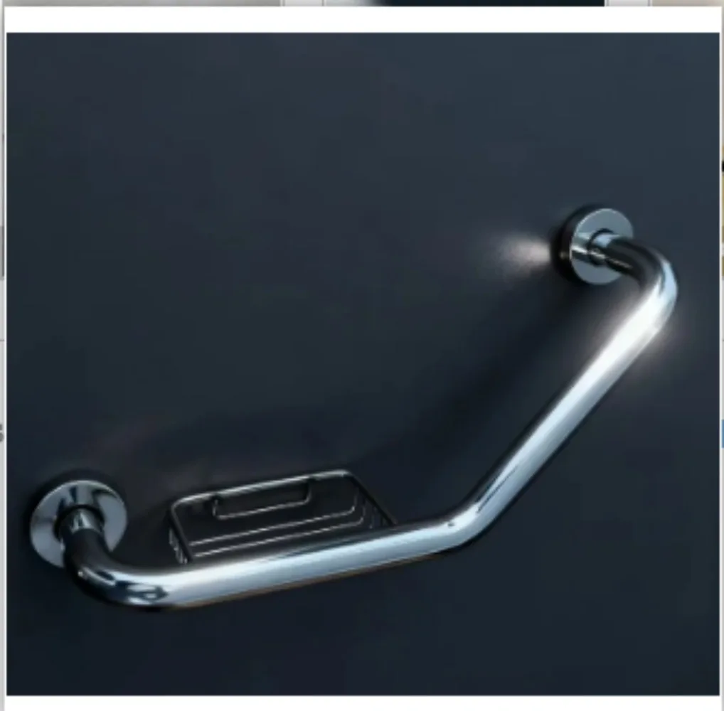 135-Degree Angled Stainless Steel Grab Bar