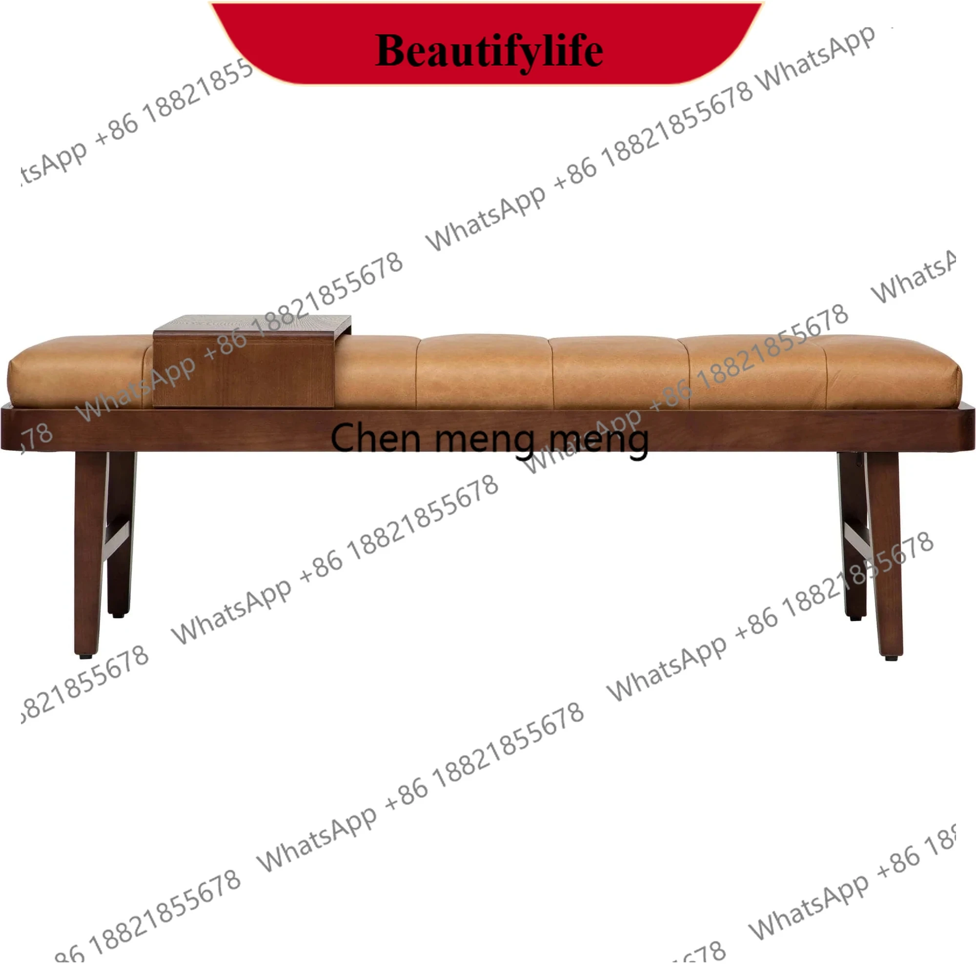 

z183 Living room solid wood sofa stool new Chinese bedroom end stool shoe stool hotel