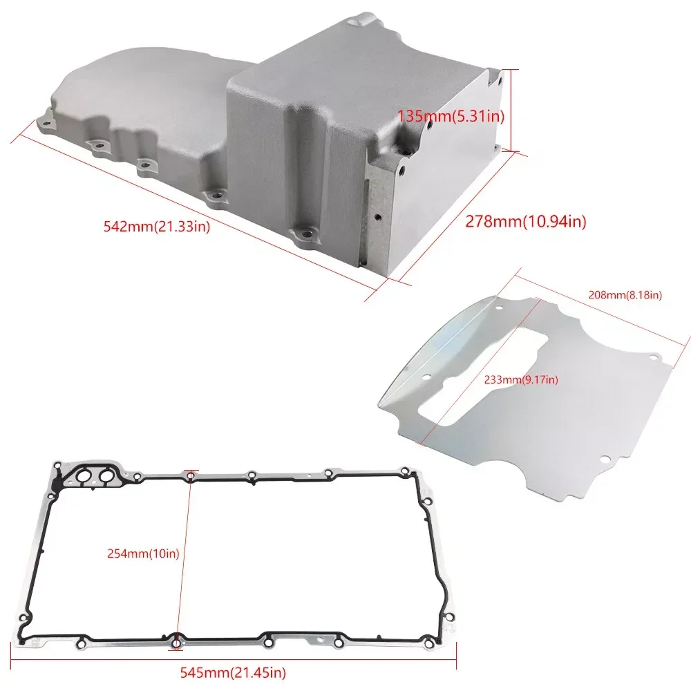 Silver Swap Conversion Oil Pan Retro Fit Kit New for LS1 LS2 LS3 LS6 4.8 5.3 6.0 6.2 LS