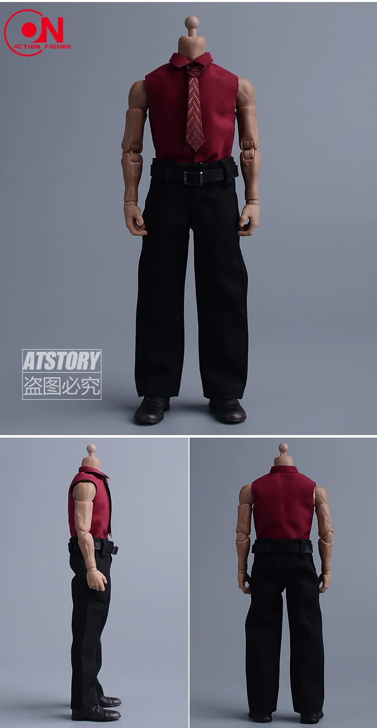 ATStory 1/12 مقياس الذكور دعوى سترة السراويل التعادل قميص الملابس نموذج صالح 6 '' Asi 3.0 Notaman Romankey الجندي عمل الشكل الجسم دمية