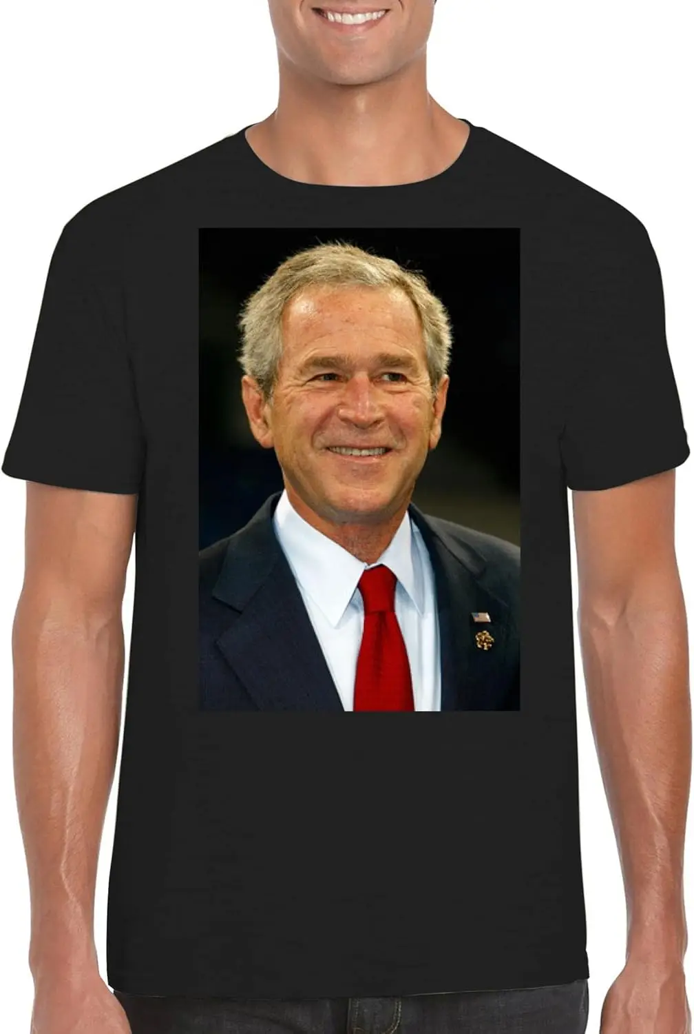 George W. Bush - Camiseta masculina com gola redonda FCA # FCAG 730678