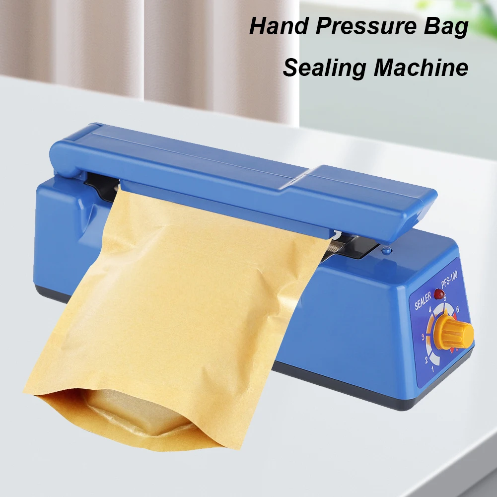 100/200mm Portable Plastic Bag Sealer Adjustable Heat Sealing Hand Impulse Sealer Household Food Packing Tool