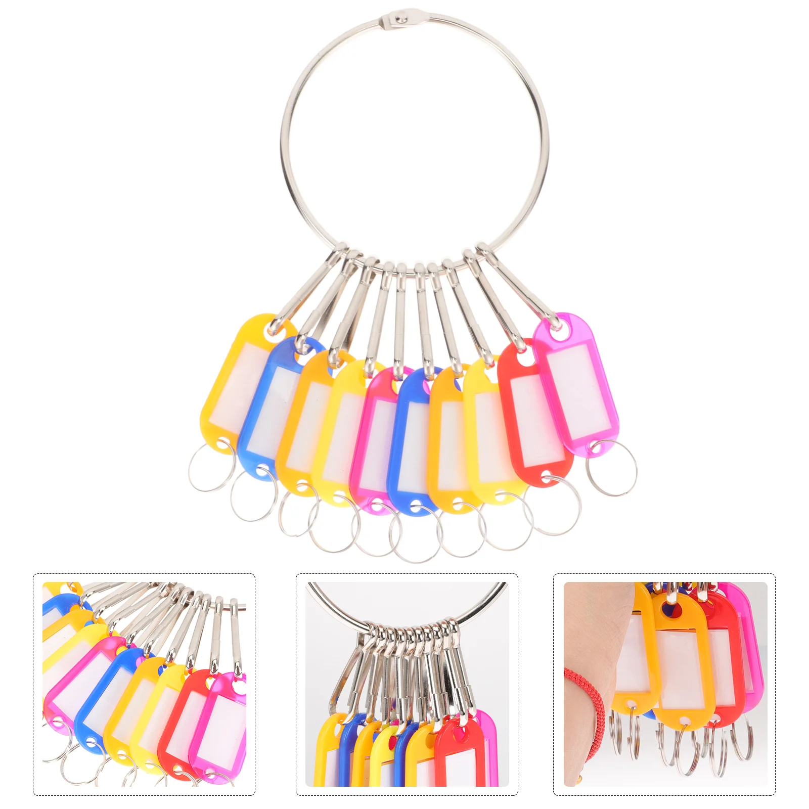 Key Management Disk Labels Hanging Tags with Rings Storage Creative Plastic Accessories Keychain Id