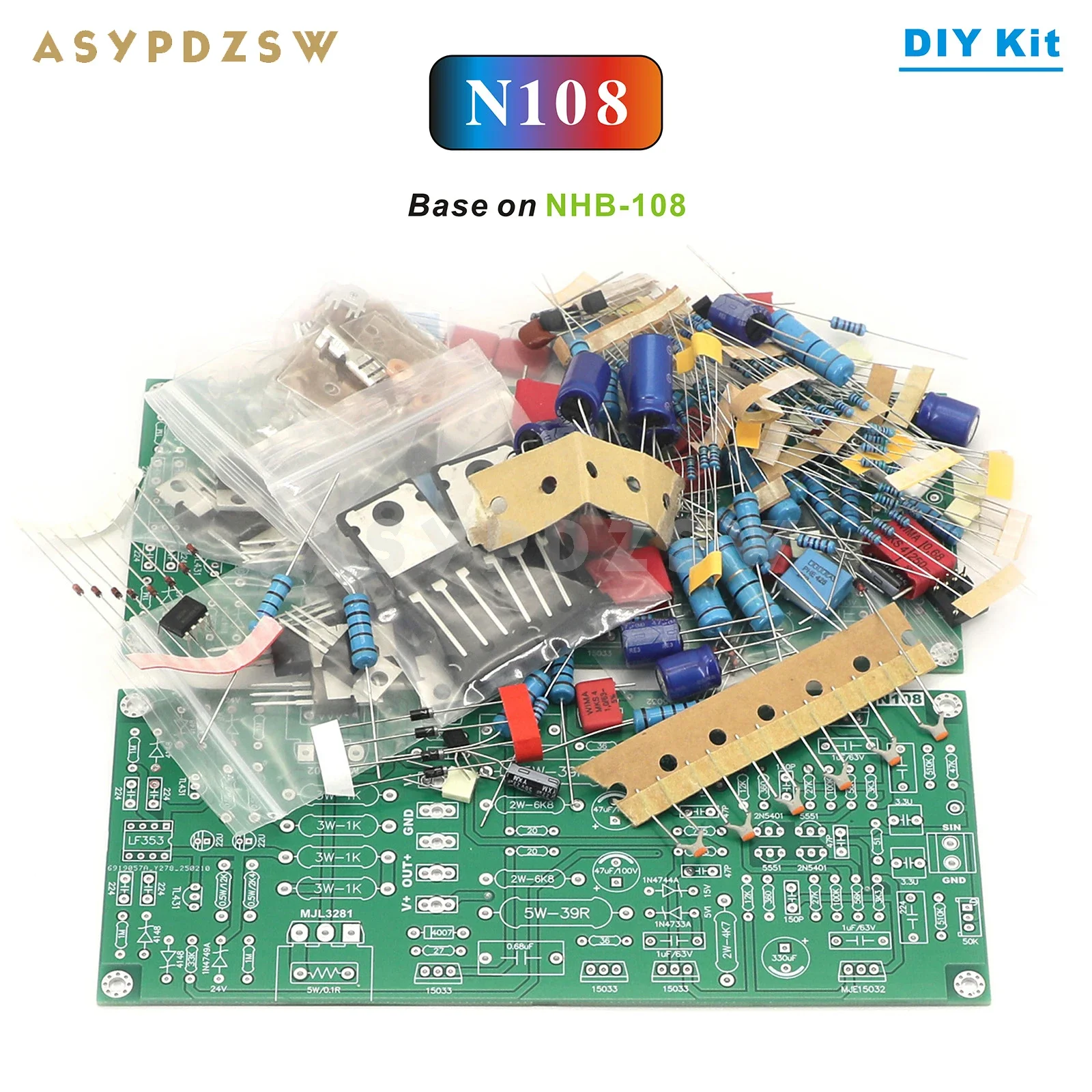 Nueva Base de amplificador de potencia estéreo N108 en Dartzeel NHB-108 100W 8 ohm Kit DIY/tablero terminado