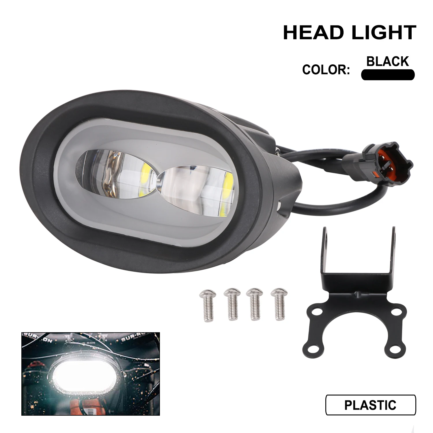 

Motorcycle Lighting System Electric Bicycle Plastic Led Front Headlight for SUR RON