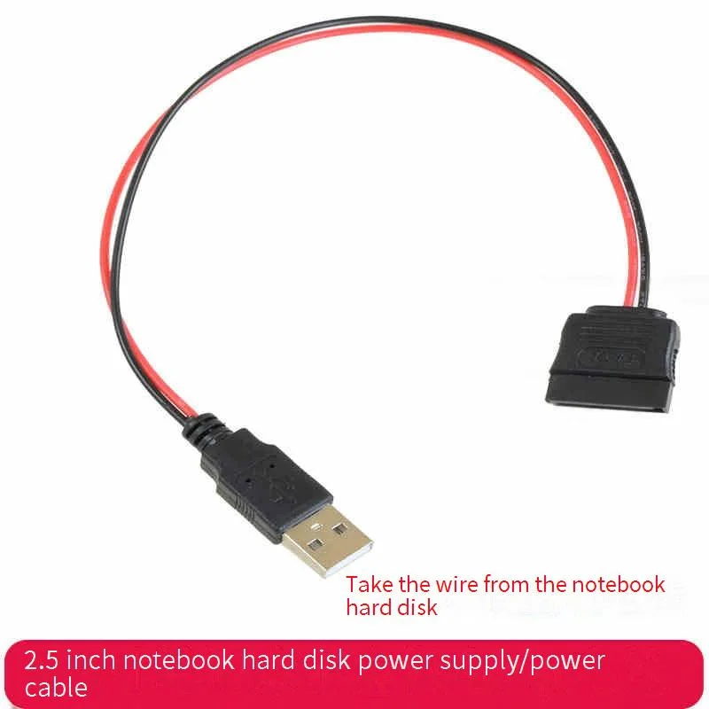 

2.5 Inch SATA to USB Power Adapter Cable for Laptop HDD/SSD, External Hard Drive Enclosure, Stable Power Supply Converter ﻿