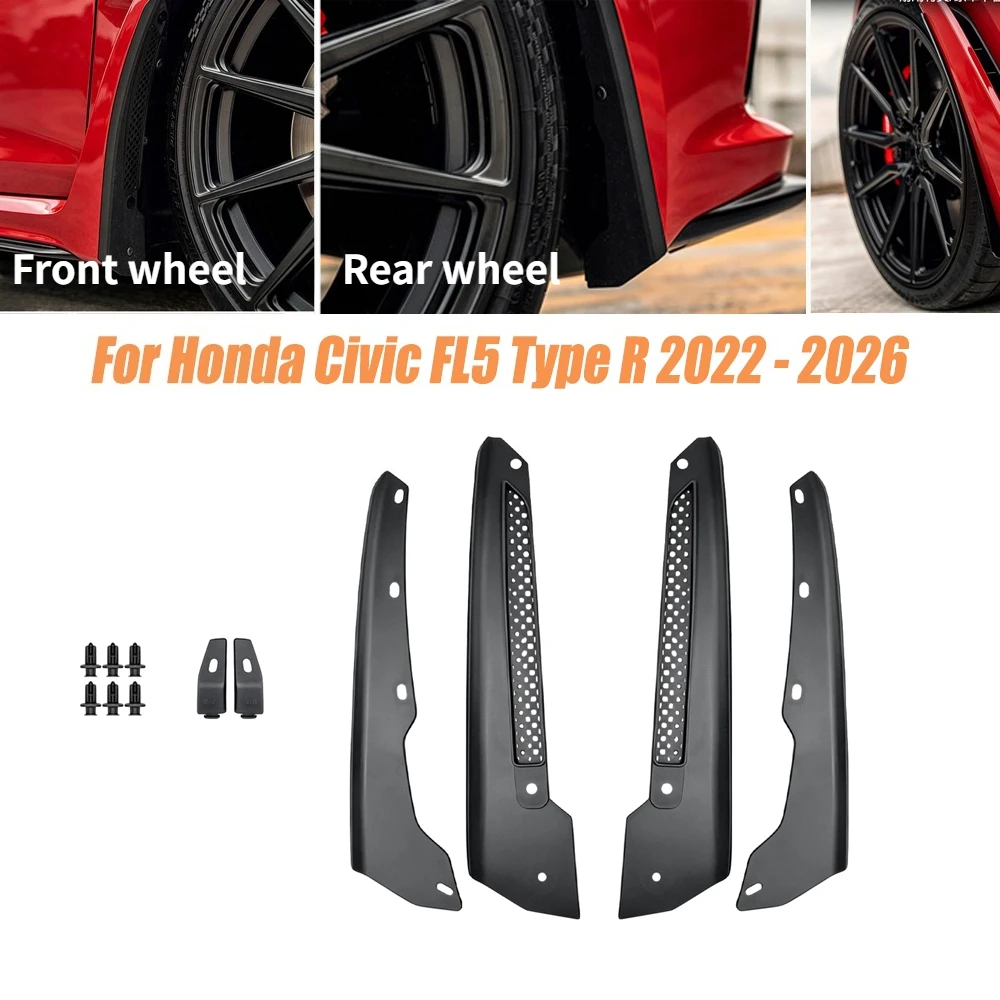 Car Exterior Modified Mud Guards for Honda Civic FL5 Type R 2022 2023 2024 2025 2026 | Rock & Sand Splash Protection