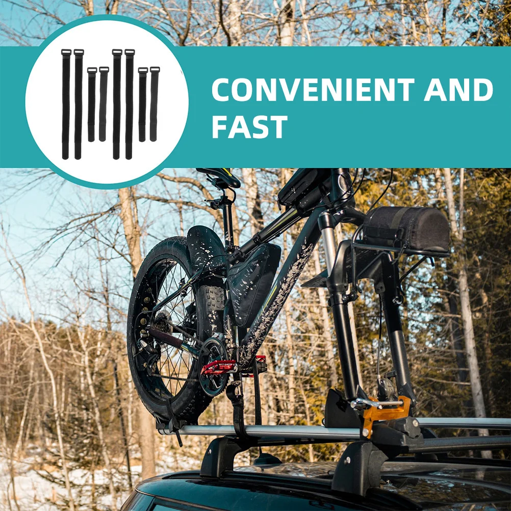 

10Pcs Adjustable Mountain Bike Rack Straps Heavy-Duty Nylon Wheel Stabilizer Straps Secure Bike Transport Wheel Strap