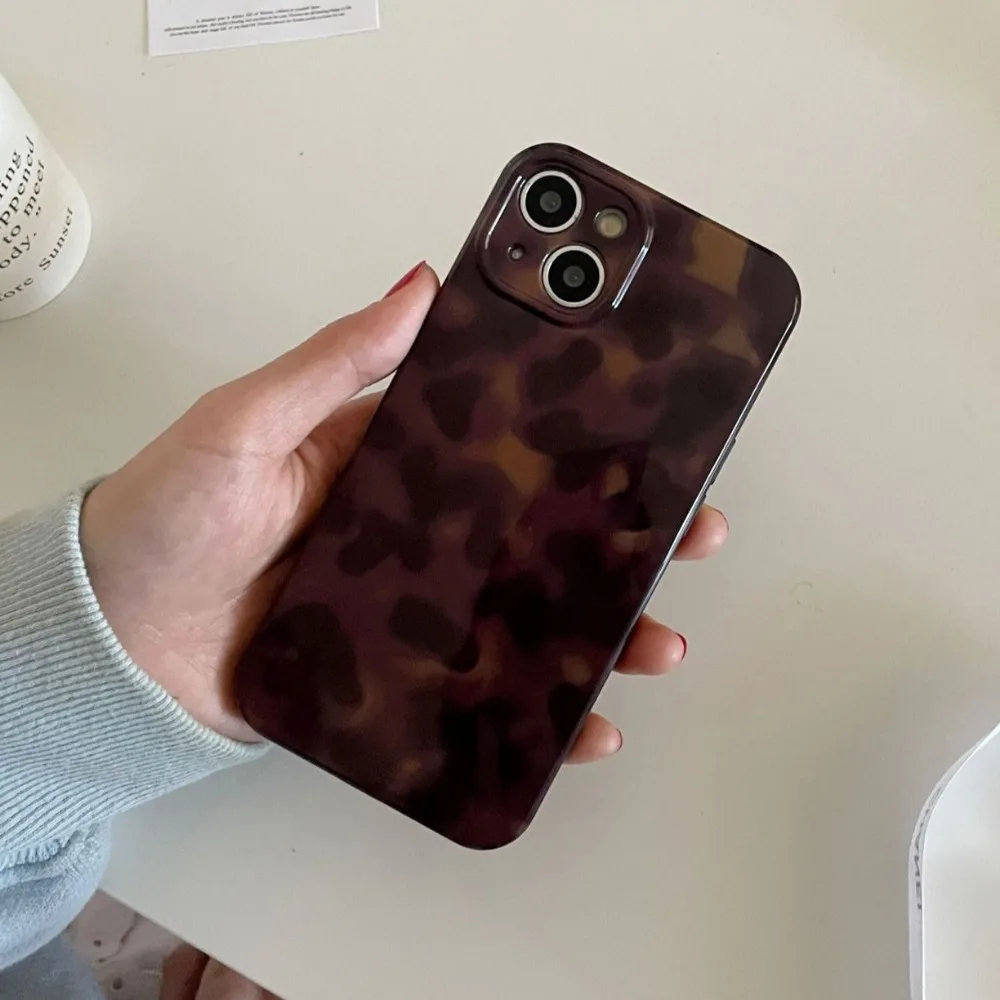 

Retro Amber Pattern Phone Case for IPhone 17promax 17Air 16pro 15Plus 14 Luxury Anti-drop Protective Cover All-inclusive