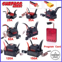 SURPASS HOBBY KK Brushless ESC 25A 35A 45A 60A 80A 120A 150A Waterproof T/XT60 for 1/8 1/10 1/12 1/16 1/20 RC Car Crawler Motor