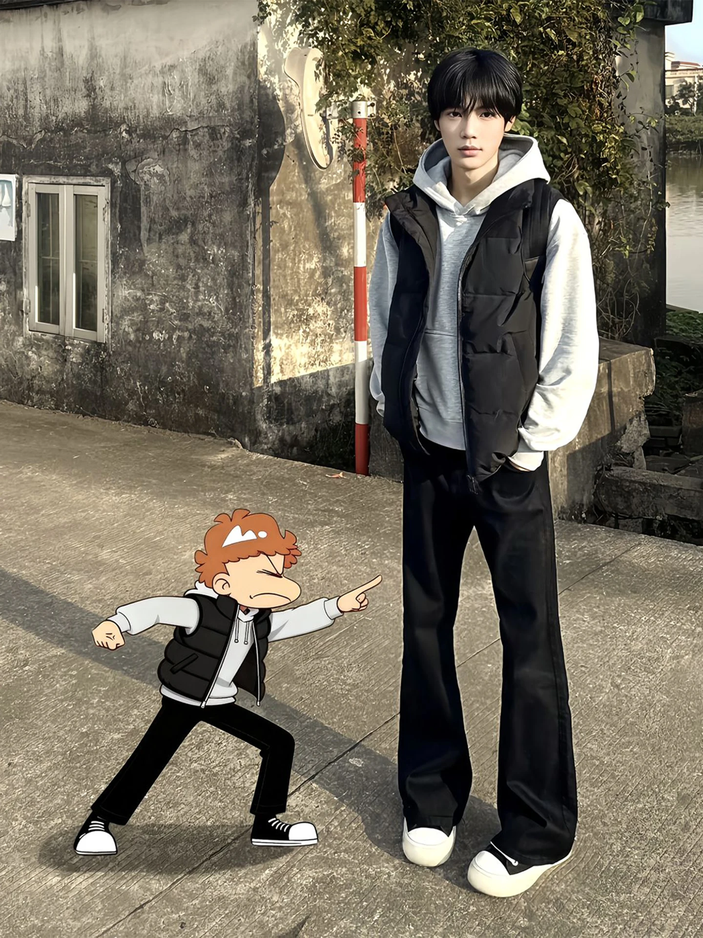 

Bla Thiened Stand Collar Svel down Vest for Teens Autumn Winter Outerwear Youth Faion Polyester Fiber Jaet