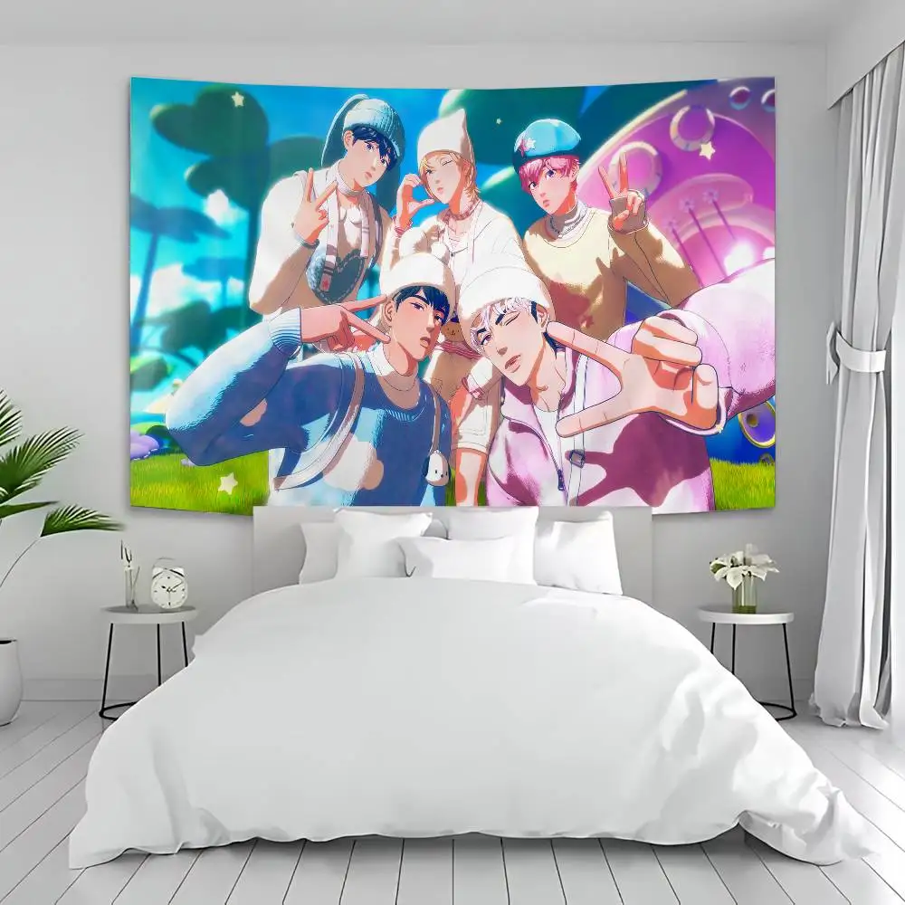 KPOP PLAVE Hanging Bohemian Tapestry Bohemian Wall Tapestries Mandala Cheap Hippie Wall Hanging
