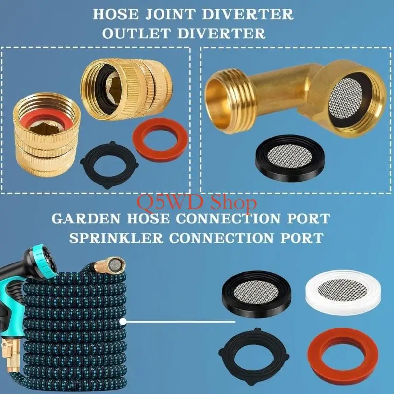 Q5WD Water Hose Seal and O-Rings Assortment Kits Rubber Gaskets Easy to Install
