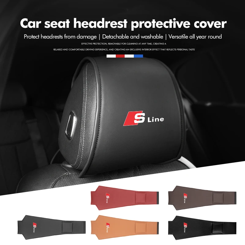 Car Seat Back Headrest Pillow Storage Bag Dustproof Cover For Audi A3 Q3 A4L Q5L Q2L R8 RS A6L S Line Quattro Sline 