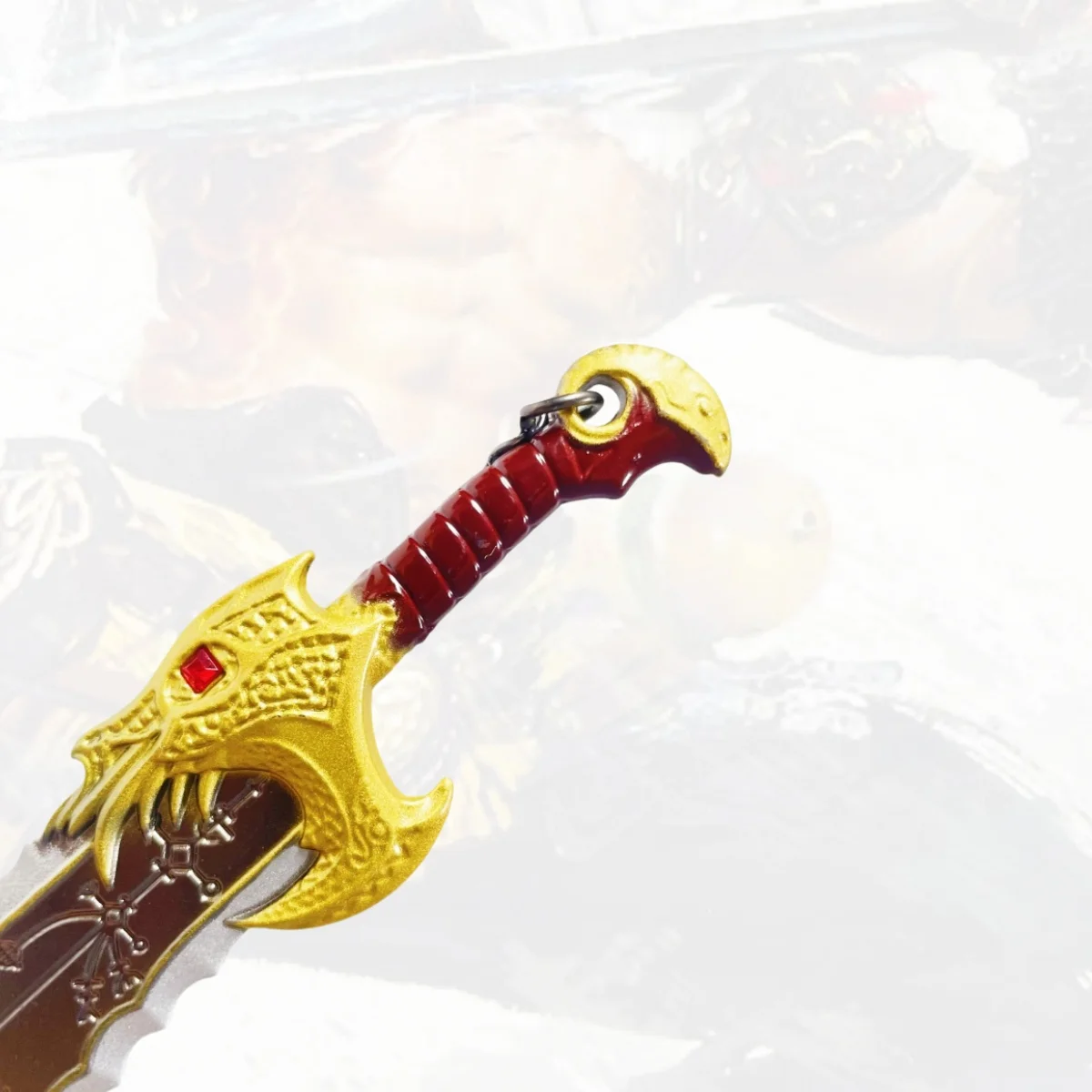 7,1 Zoll God of War Kratos Metall Katana Schwert Japanische Katana Original Samurai Säbel Ninja Messer Cosplay Zubehör Prop Spielzeug