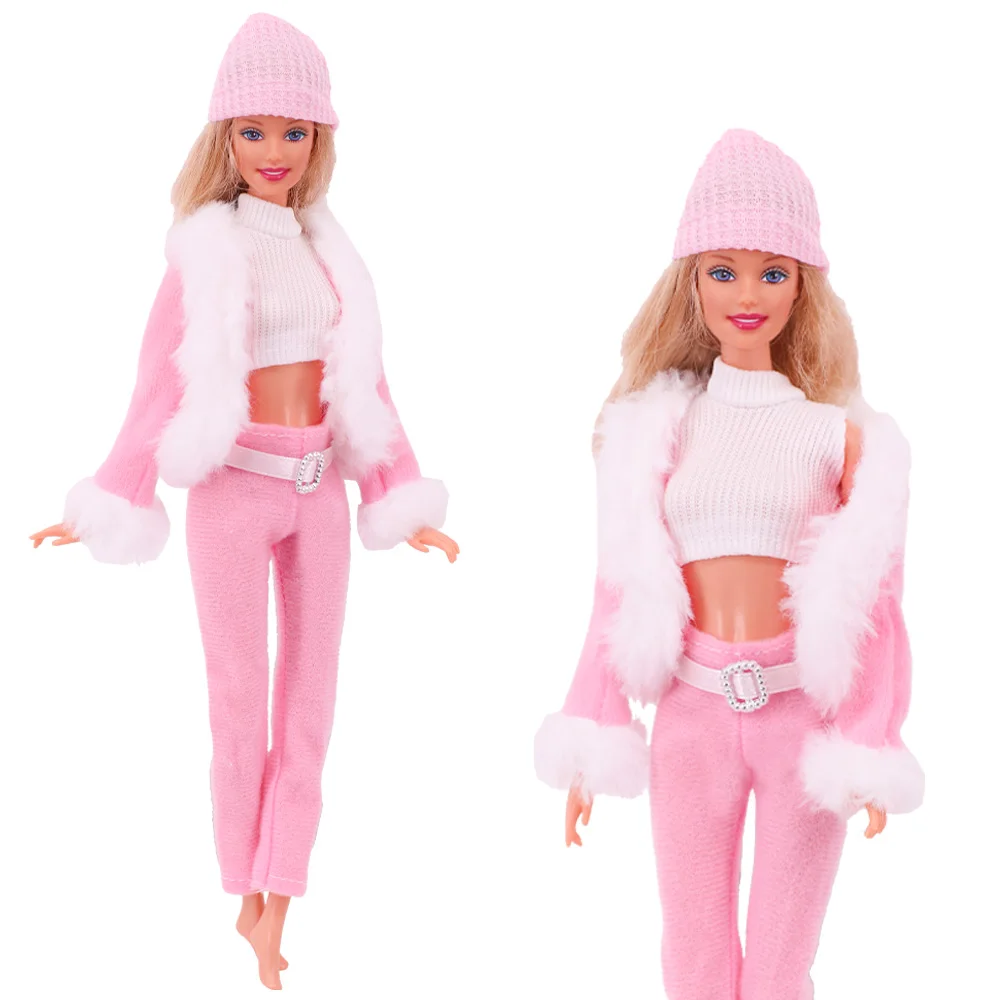 Barbies Doll Clothes Outfit Dress Fashion Coat Hats Top Pants Clothing For Barbie Doll Clothes Doll Accessories Girl`s Toy Gifts