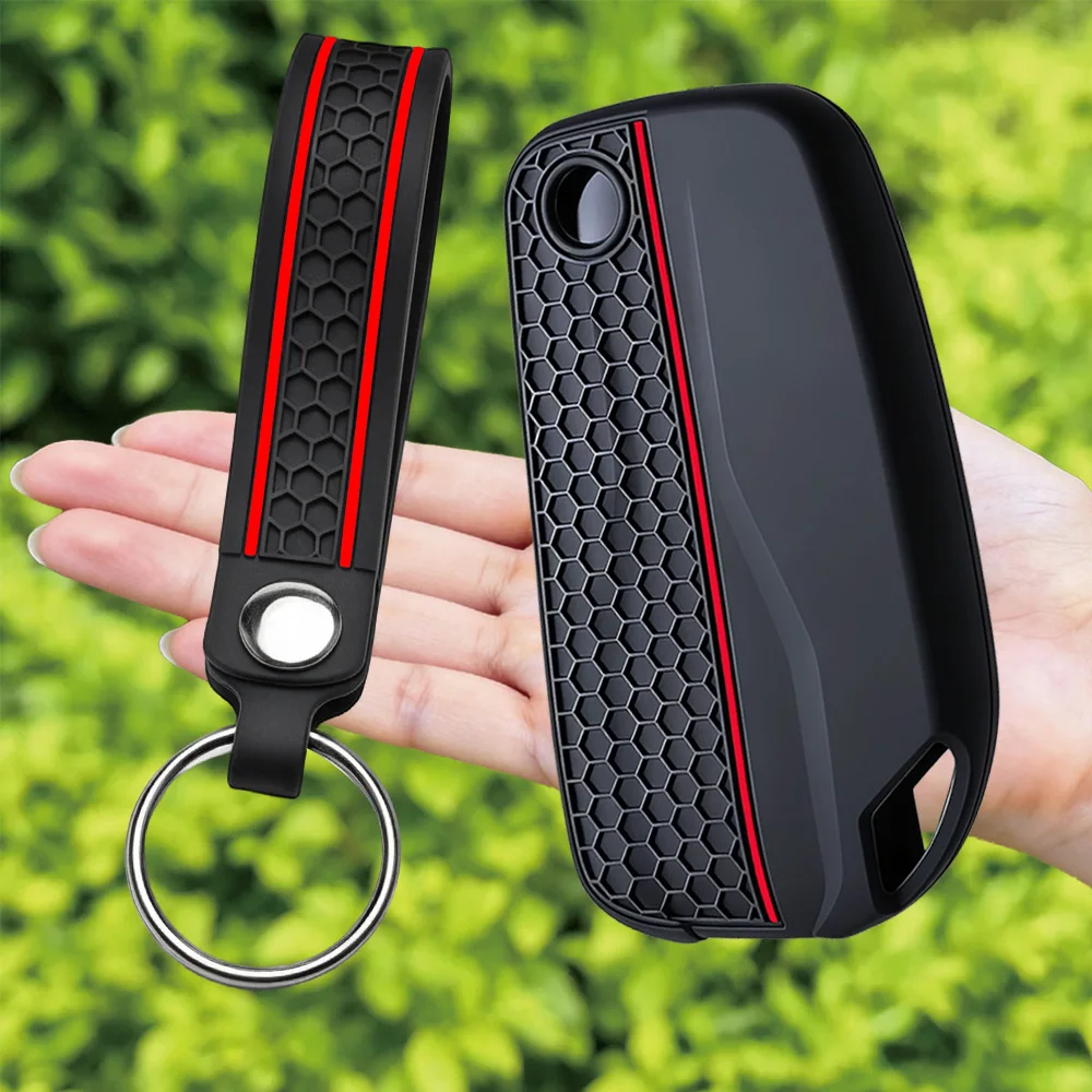 For DUCATI Multistrada V2 V2S V4 V4S 950S 1260S Silicone Accessories Motorcycle KeyCase Key Chain Ring Key Cover Cap Shell