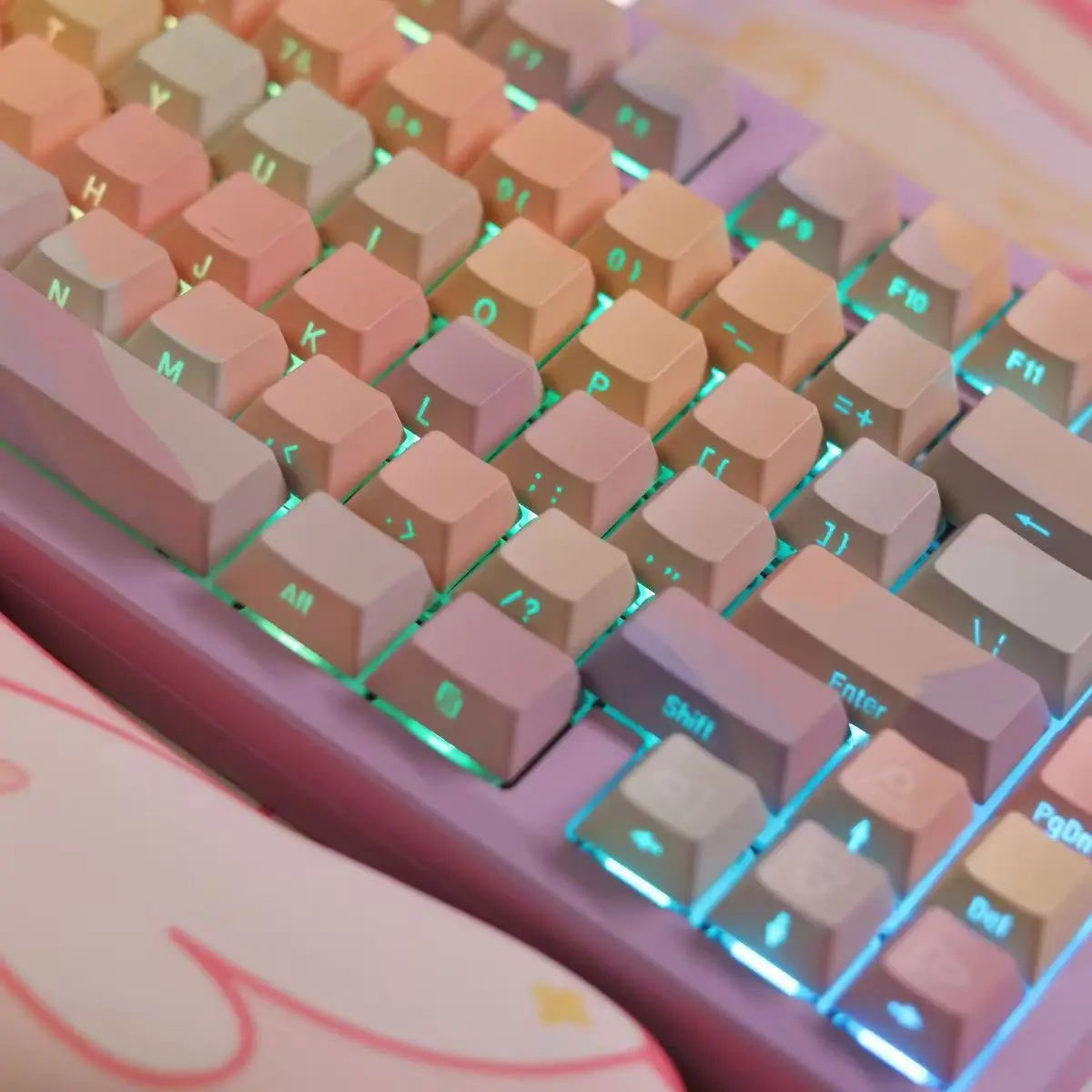 Keycap Asli PBT Dopamin Biji Kayu Emosional