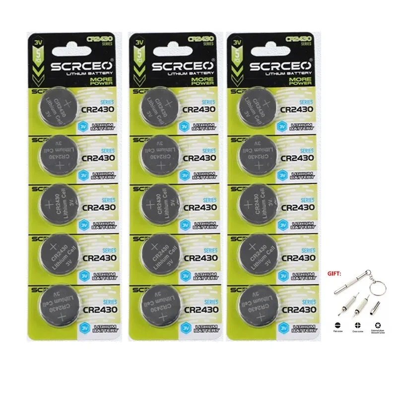 5-50PCS CR2430 3V Lithium Battery CR 2430 Battery DL2430 Button Cell Batteries for Key Fob Watch Alarm Clock Remote Control