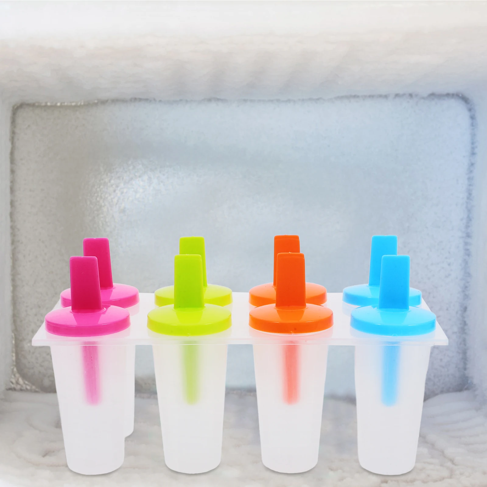 

8pcs Pop Molds Set Reusable Bpa-Free Diy Popsicle Maker For Homemade Yogurt Juice Cream Freezer Treats Kitchen Tools Ice